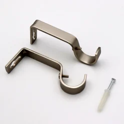CDéco Kit de Tringle à Rideaux, Extensible 120 à 210 cm, Gris, Support et Tringle* Kit De Barre De Rideau