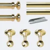 Boulet Kit de tringle à rideaux Laiton Poli Verni 300cm Diam.20mm Embout Regency - Fixation Plafond -* Kit De Barre De Rideau