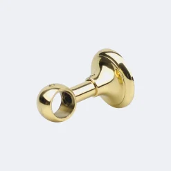 Outlet Boulet Kit de tringle à rideaux Laiton Poli Verni 150cm Diam.20mm Embout Capuchon - Fixation Plafond -