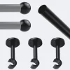 Online Boulet Kit de tringle à rideaux Noir Mat 250cm Diam.20mm Embout Boule - Fixation Mur -