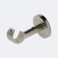 Boulet Kit de tringle à rideaux Nickel Mat 200cm Diam.20mm Embout Cône Bois - Fixation Plafond -