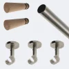 Sale Boulet Kit de tringle à rideaux Nickel Mat 250cm Diam.20mm Embout Cône Bois - Fixation Plafond -