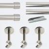 Online Boulet Kit de tringle à rideaux Nickel Mat 300cm Diam.20mm Embout Capuchon - Fixation Mur -