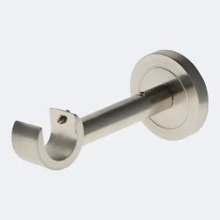 Boulet Kit de tringle à rideaux Nickel Mat 300cm Diam.20mm Embout Boule - Fixation Mur -* Kit De Barre De Rideau