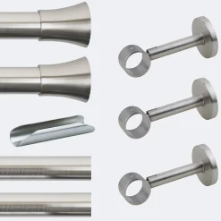 Sale Boulet Kit de tringle à rideaux Nickel Mat 300cm Diam.28mm Embout Pommeau - Fixation Mur -
