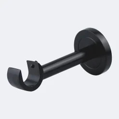 Boulet Kit de tringle à rideaux Noir Mat 300cm Diam.20mm Embout Chapeau - Fixation Mur -* Kit De Barre De Rideau