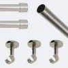 Sale Boulet Kit de tringle à rideaux Nickel Mat 250cm Diam.20mm Embout Capuchon - Fixation Plafond -