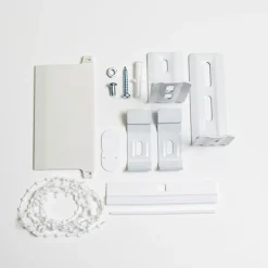 Clearance Madeco Kit rail et lamelles verticales orientables ouverture latèrale blanc l.100 x H.180cm