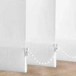 Discount Madeco Kit rail et lamelles verticales orientables ouverture centrale blanc l.200 x H.260cm