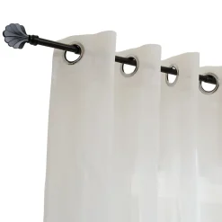 Online Atmosphera Kit tringle à rideaux extensible avec embout éventail en métal (120-210 cm - Noir)