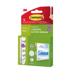 Online 3M Command Languette adhésive accroche-tableaux moyennes max 5kg - 4 paires