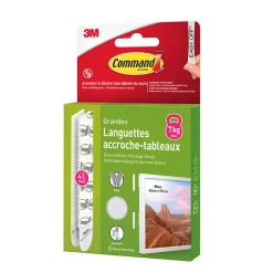 Sale 3M Command Languette adhésive accroche-tableaux grandes max 7kg - 4 paires