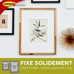 Sale 3M Command Languette adhésive accroche-tableaux grandes max 7kg - 6 pièces