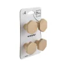 Clearance Bar plus Lot 4 boutons de meuble bois Hexagonal Ø4cm