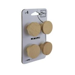 Bar plus Lot 4 boutons de meuble bois rond Ø4cm* Bouton De Meuble