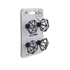Bar plus Lot 4 boutons de meuble filaire noir Ø4cm* Bouton De Meuble