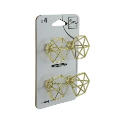 Outlet Bar plus Lot 4 boutons de meuble filaire doré Ø4cm
