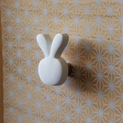 Outlet Chrisligne Lot 4 boutons de meuble pin blanc L.50 x l.38 mm