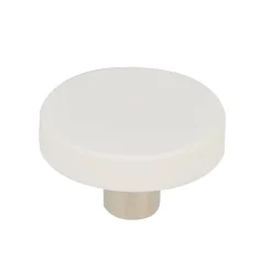 Chrisligne Lot 4 boutons de meuble rond blanc Ø40 mm* Bouton De Meuble