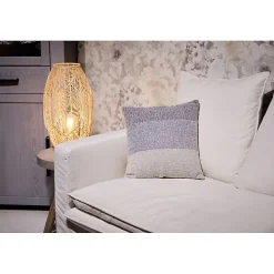 Sale Meubletmoi Lot 2 coussins carrés 40 x 40 cm coton brodé dégradé de bleu - ABYSS