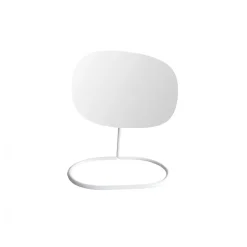 Discount Meubletmoi Lot 2 miroirs pivotants et détachables en bois et métal blanc - ZOOM