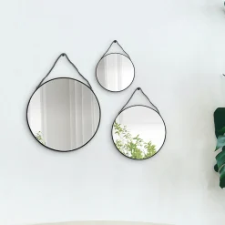 Dada Art Lot 3 miroirs ronds noir 15x15 cm, 20x20 cm, 25x25 cm* Miroir|Miroir