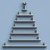 GoodHome Lot 6 poignées de meuble en T Dizel acier effet nickel satin gris l.200mm x l.12mm x H. 35mm entraxe 160mm* Poignée De Meuble