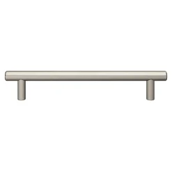 GoodHome Lot 6 poignées de meuble en T Dizel acier effet nickel satin gris l.200mm x l.12mm x H. 35mm entraxe 160mm* Poignée De Meuble