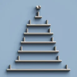 GoodHome Lot 6 poignées de meuble en T Dizel acier effet nickel satin gris l.200mm x l.12mm x H. 35mm entraxe 160mm* Poignée De Meuble