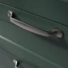 GoodHome Lot 6 poignées de meuble nœud Govlin aluminium effet nickel satin gris l.164mm x l.20mm x H. 24mm entraxe 128mm* Poignée De Meuble