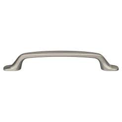 GoodHome Lot 6 poignées de meuble nœud Govlin aluminium effet nickel satin gris l.164mm x l.20mm x H. 24mm entraxe 128mm* Poignée De Meuble