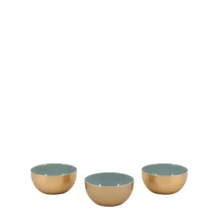 Discount Ornami Lot de 3 coupelles en métal doré, vert