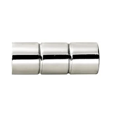 New Riel Chyc Lot de 2 embouts de tringle (Diam. 20 mm - Argent)
