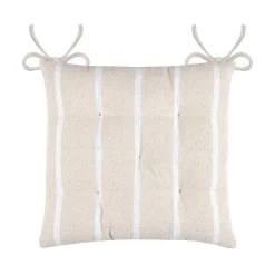 Lovely Casa Lot de 4 galettes de chaise 5 points 40x40 St Trop blanc coton* Galette De Chaise