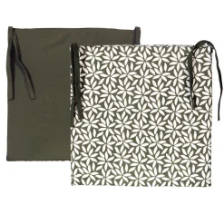 Best Dylrev Lot de 2 galettes de chaise carrées 40x40cm en Kaki pour un Confort Élégant