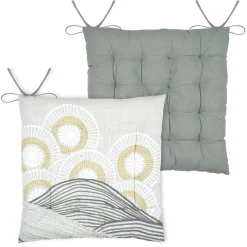 Sale STOF Lot de 4 galettes de chaise réversible coton YUKI