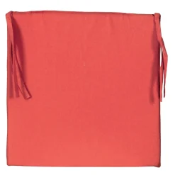Discount Dylrev Lot de 2 galettes de chaise carrées 40x40cm en terracota - Confort et style pour votre intérieur