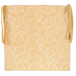 Discount Dylrev Lot de 6 galettes de chaise carrées 40x40cm en jaune - Confort et Élégance