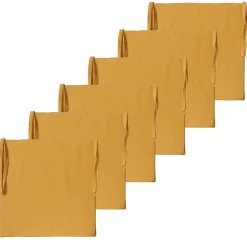 Discount Dylrev Lot de 6 galettes de chaise carrées 40x40cm en jaune - Confort et Élégance