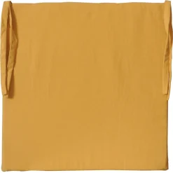 Discount Dylrev Lot de 6 galettes de chaise carrées 40x40cm en jaune - Confort et Élégance