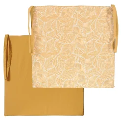 Discount Dylrev Lot de 6 galettes de chaise carrées 40x40cm en jaune - Confort et Élégance
