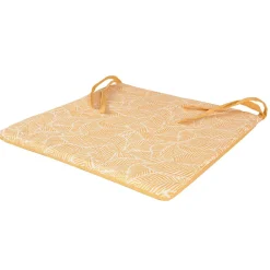 Discount Dylrev Lot de 6 galettes de chaise carrées 40x40cm en jaune - Confort et Élégance