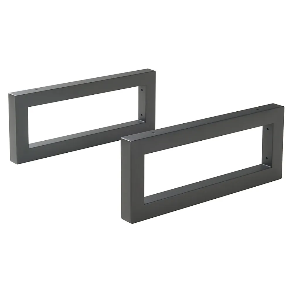 [En.Casa] Lot de 2 équerres d'étagère Hawangen acier 45 x 20 cm noir en.casa* Etagère Murale
