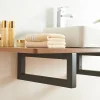 [En.Casa] Lot de 2 équerres d'étagère Hawangen acier 40 x 20 cm noir en.casa