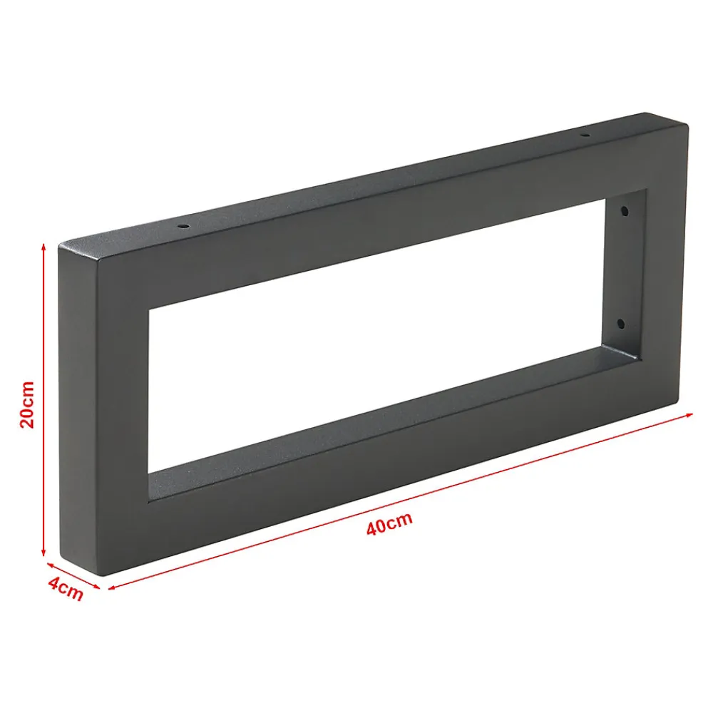 [En.Casa] Lot de 2 équerres d'étagère Hawangen acier 40 x 20 cm noir en.casa