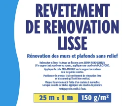 Clearance Semin Lot de 5 Revêtements de Rénovation Lisse à Peindre - Rouleau de 25 x 1 m