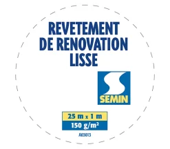 Clearance Semin Lot de 5 Revêtements de Rénovation Lisse à Peindre - Rouleau de 25 x 1 m