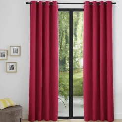 Clearance Univers Décor Lot de 2 rideaux occultant thermique piment 140 x 260 cm
