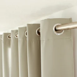 Sale Cmadeco Lot de 2 rideaux thermique avec oeillets, beige naturel, 135x240cm, collection Glacier,