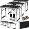 Tectake Lot de 3 tables à tapisser en aluminium noir* Outils Du Tapissier